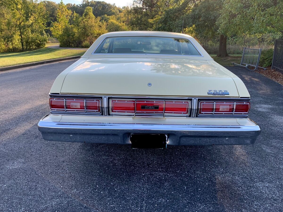 1976 ford elite coupe yellow rwd automatic luxury