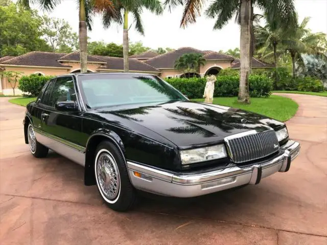 1989 buick riviera 18,638 miles black 3l na v6 overhead valves (ohv) 12v autom