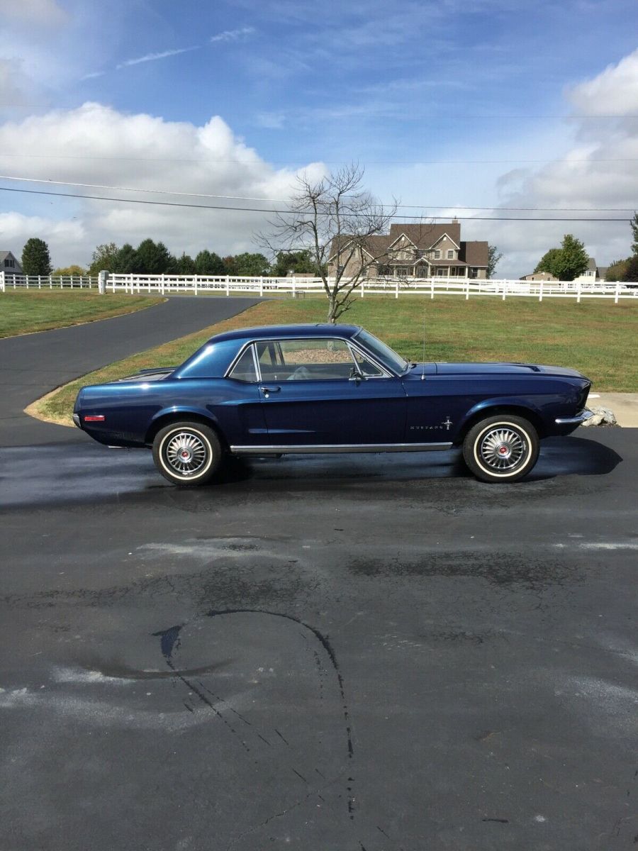1967 ford mustang coupe blue rwd automatic 2 door