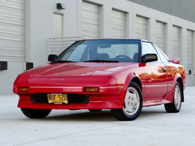 ██ 1987 toyota mr2 t-bar 2d coupe (95,000 original miles) (2 owners) (records)
