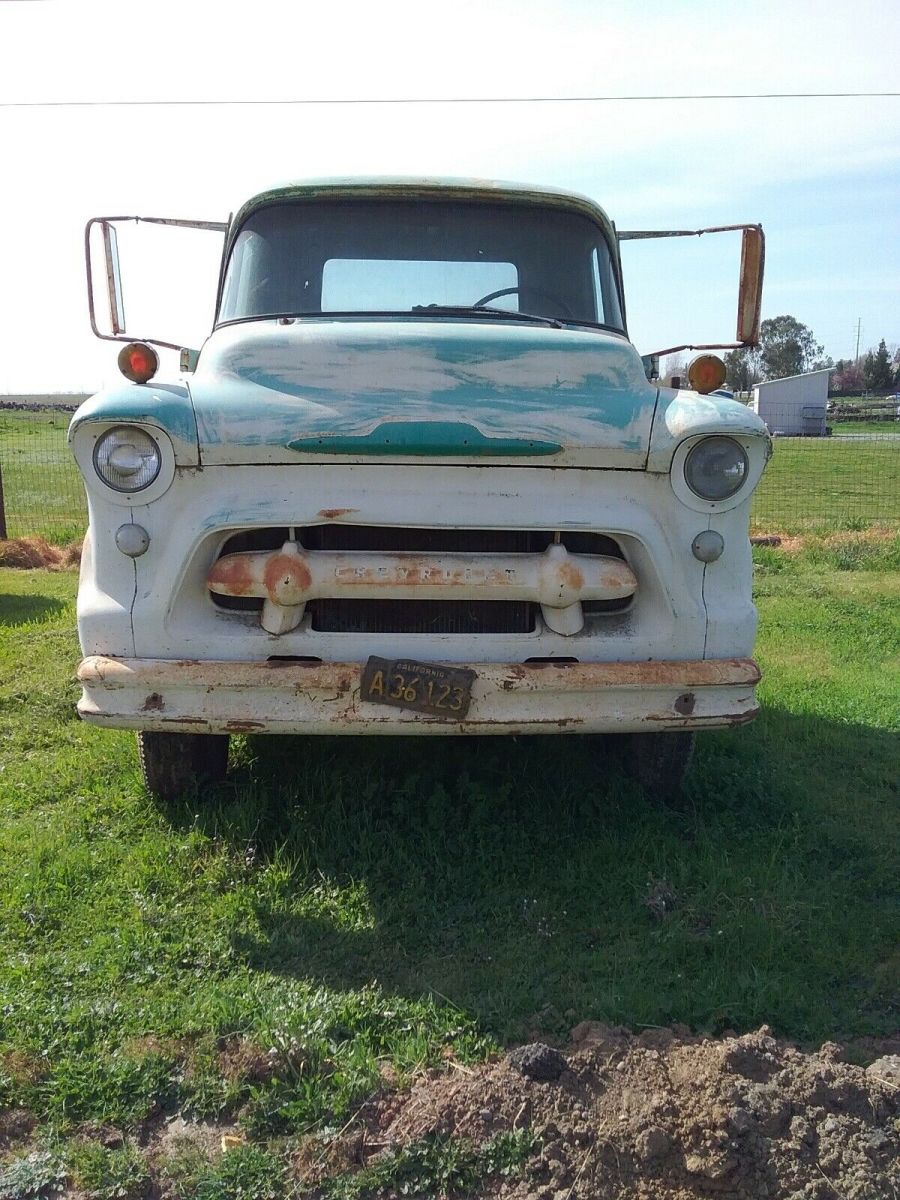 1956 chevrolet lcf pickup green rwd manual lcf
