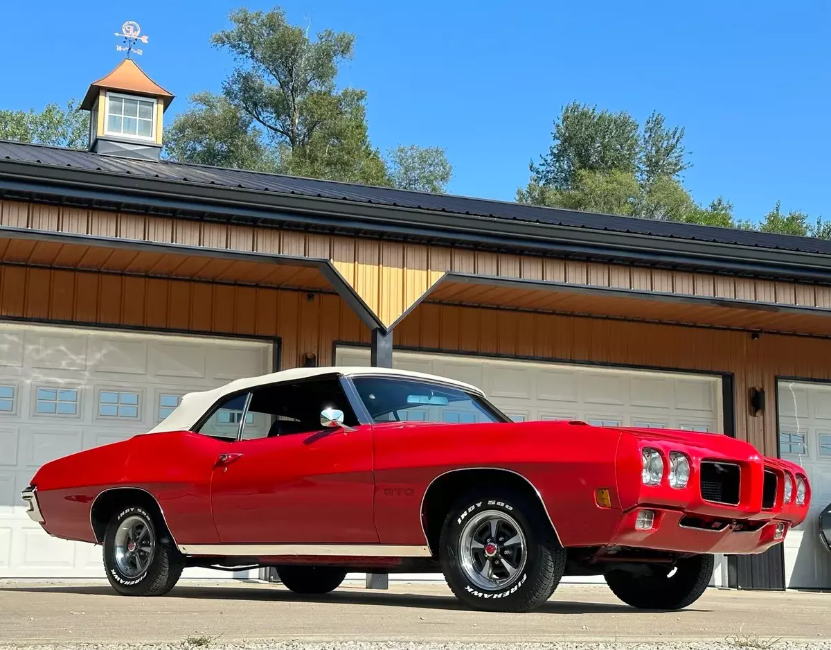 1970 pontiac gto ram air convertible red rwd manual