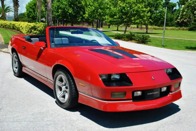 1988 chevrolet camaro iroc-z convertible v8 77k miles florida title! stunning!