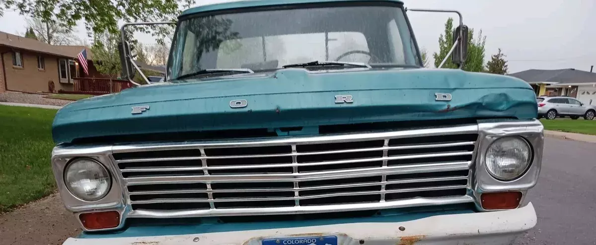 1969 ford f250 green rwd manual camper special
