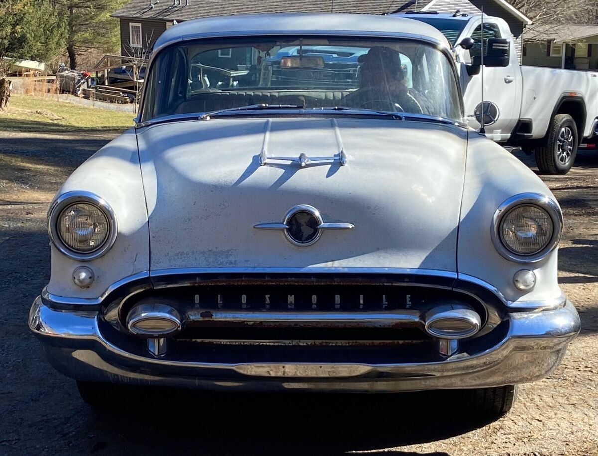 barn find 43kmiles 1955 oldsmobile 88 sedan 4bbl automatic, runs and drives