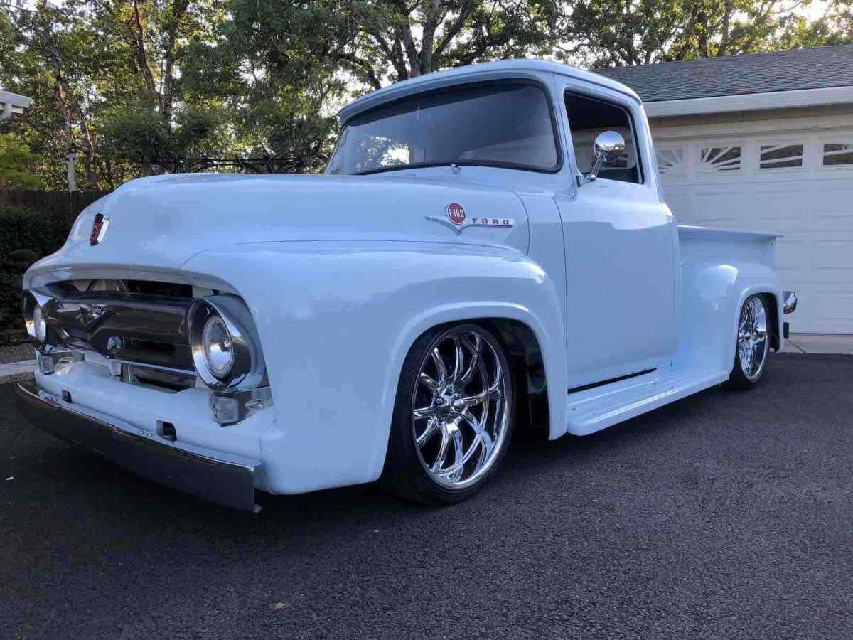 1956 ford f100 pickup blue rwd automatic custom