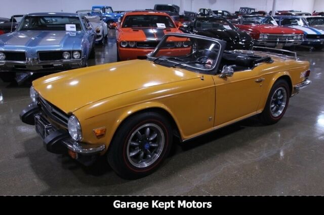 1975 triumph tr6 saffron orange convertible 2498cc 6-cylinder 93740 miles