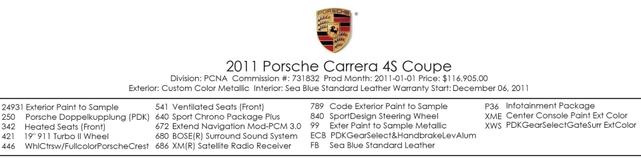 2011 porsche 911 carrera 4s