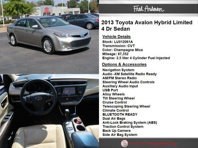 used 2013 toyota avalon limited asheville, nc 28806 for sale in asheville, north carolina