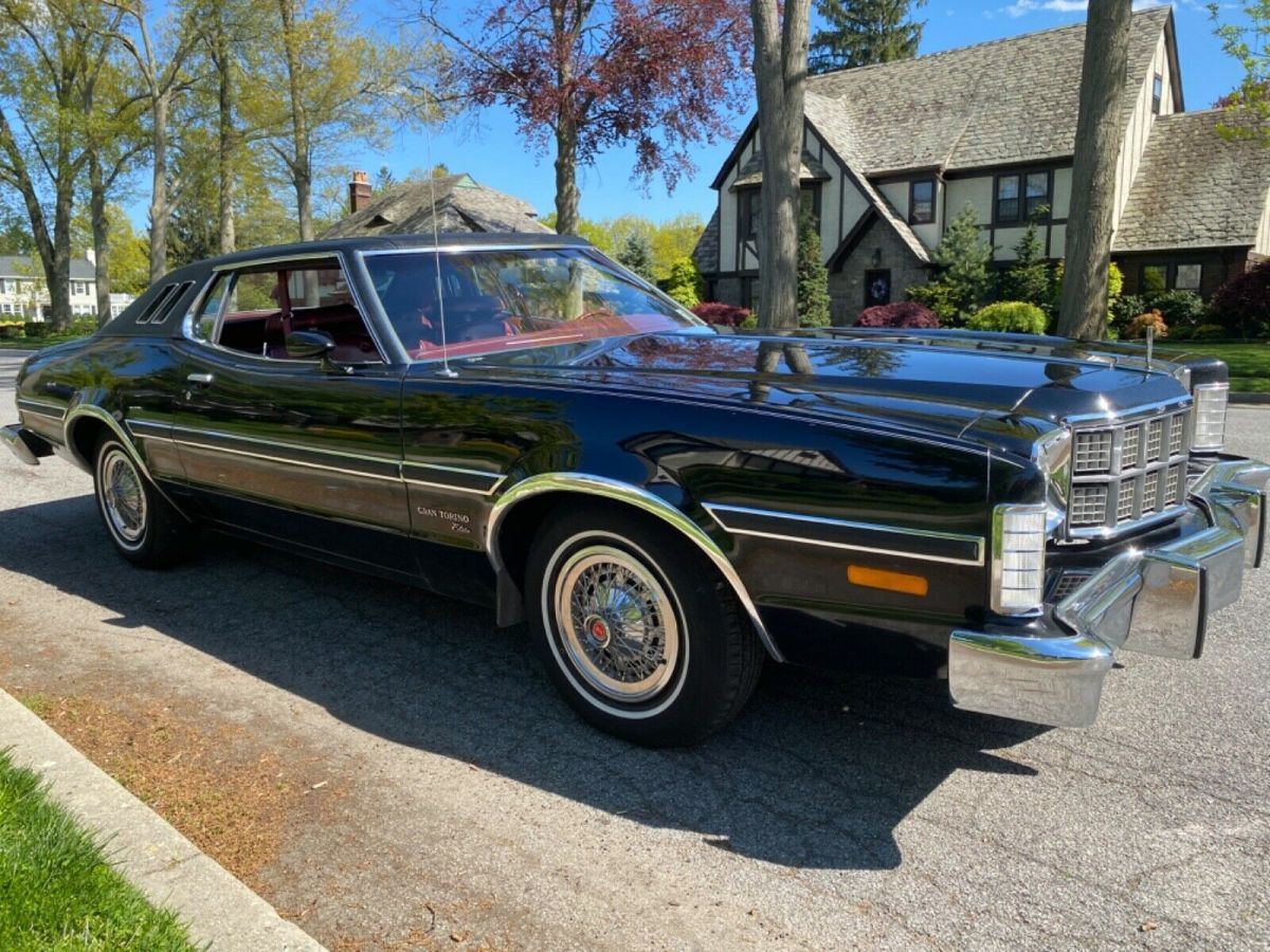 1974 ford gran torino black rwd automatic elite no reserve