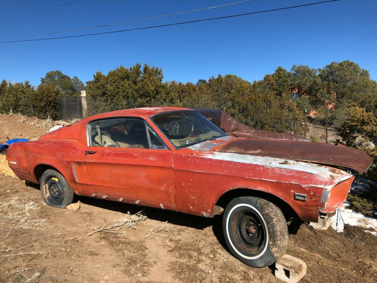 1968 ford mustang fastback (s code - gt) rare