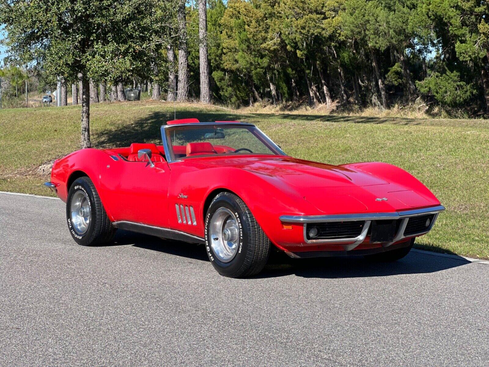 1969 chevrolet corvette stingray convertible roadster 2 tops 350 v8