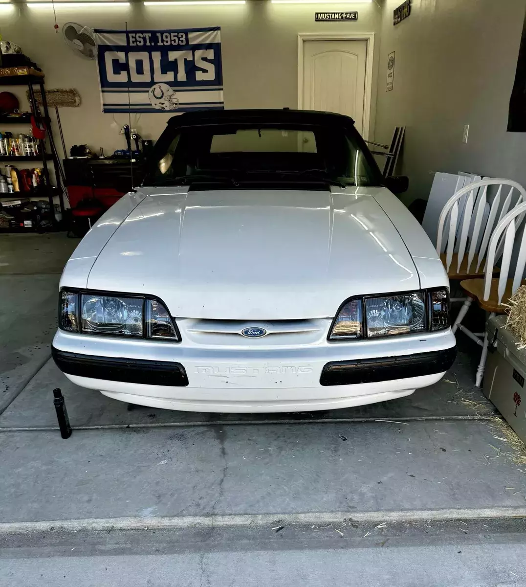 1988 ford mustang convertible white lx