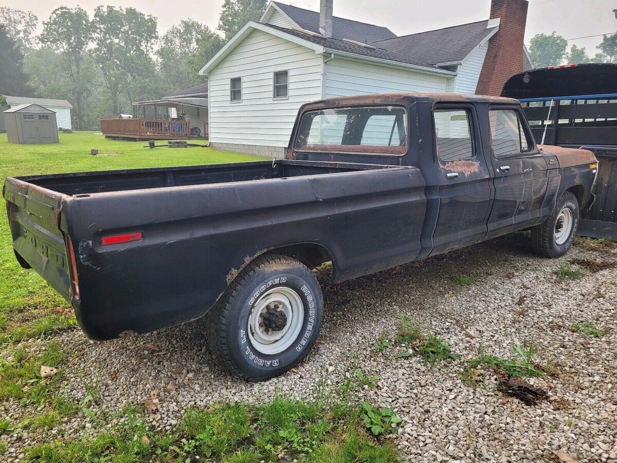 1979 ford f350 pickup black rwd automatic crew cab