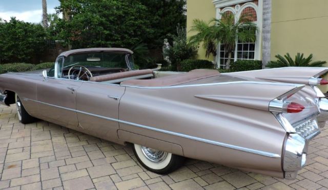1959 cadillac deville convertible - pink - very good condition