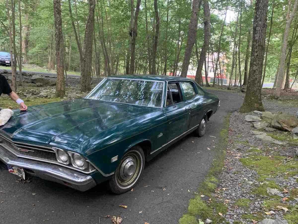 1968 chevrolet malibu sedan green rwd automatic