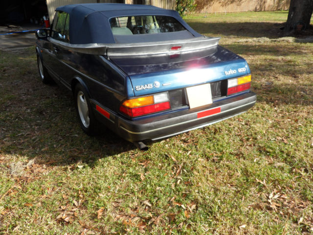 all florida beach car 1993 saab convertible.newturbo.no rust.auto.cold ac.low70k
