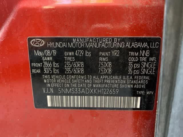 2019 hyundai santa fe sel plus 2.4