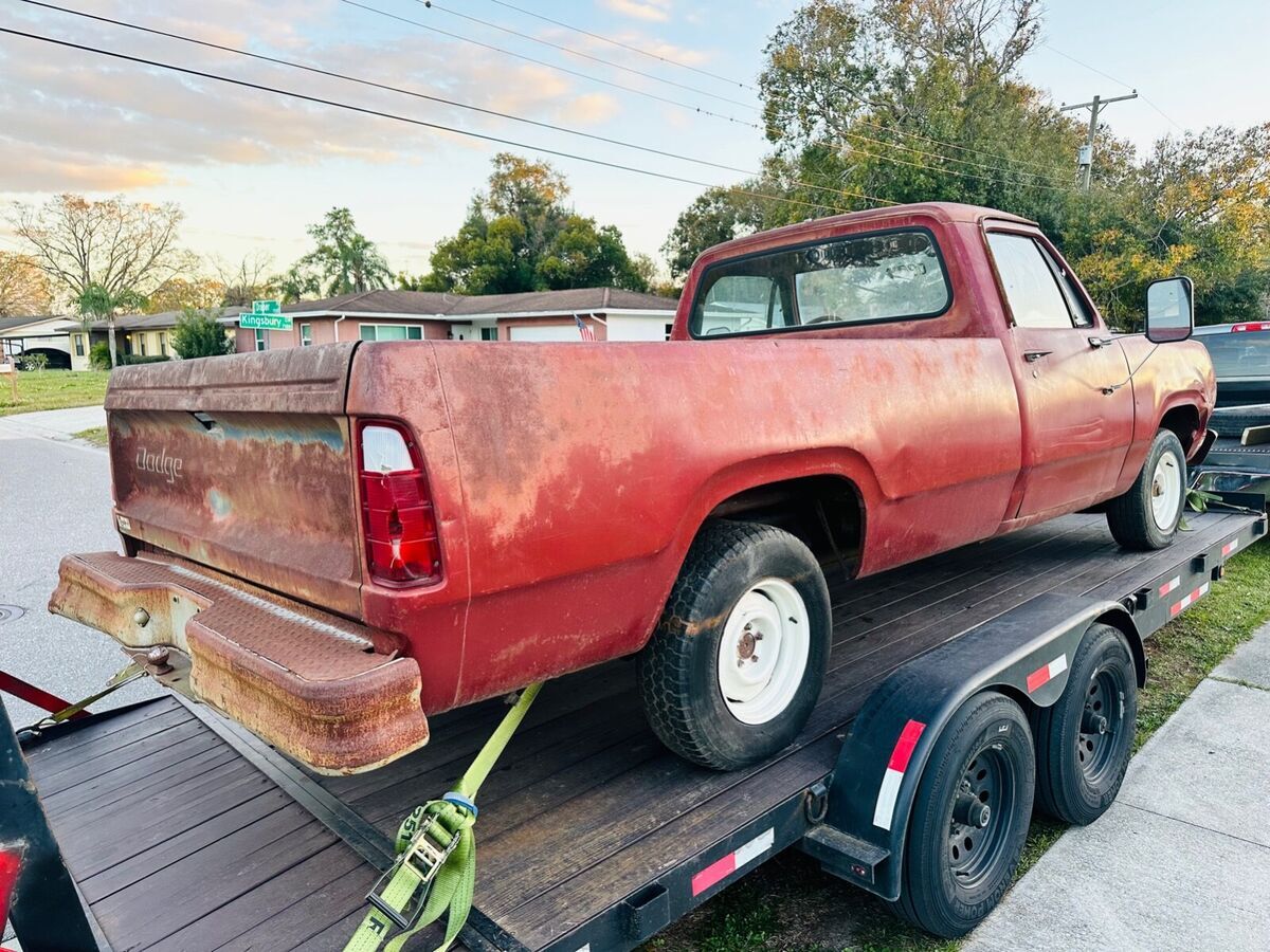 classic 1979 project custom dodge a/c p/s p/b 318 engine turns over 34,000 miles