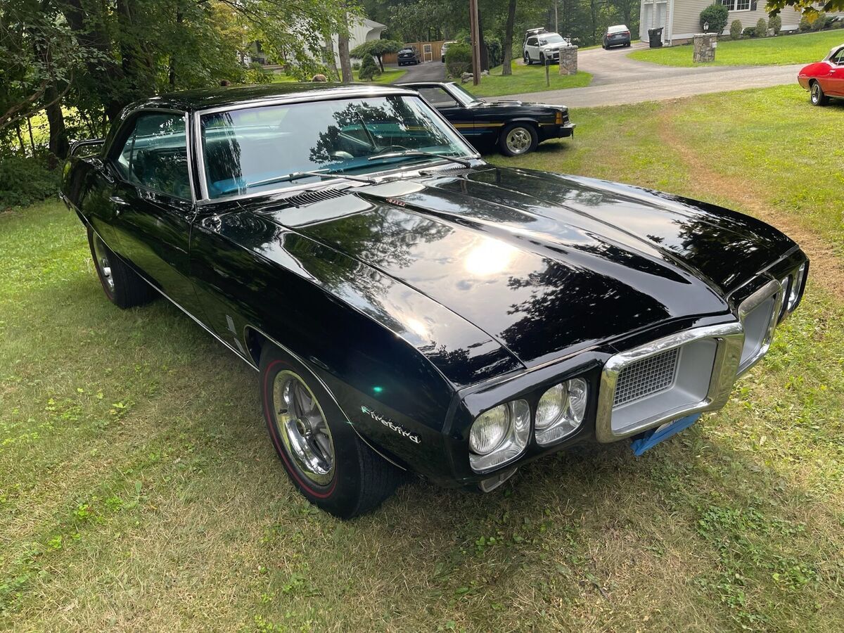 black 1969 pontiac firebird rebuilt 400 engine turbo 400 tranny new interior