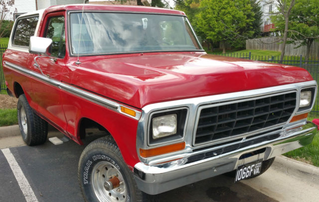 1979 ford bronco custom sport utility 7.5l