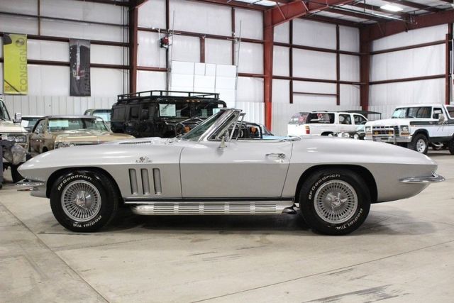 1966 chevrolet corvette 45446 miles silver pearl convertible 427 v8 manual