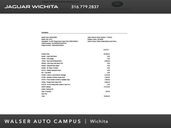 used 2014 land rover range rover sport wichita, ks 67206 for sale in wichita, kansas