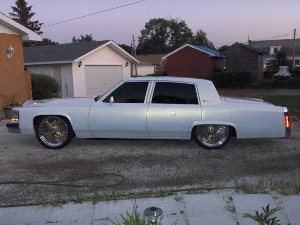 custom 1989 cadillac brougham d'elegance - air bagged - shaved handles - 22s