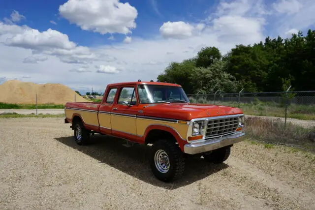 1978 ford f150 super cab 4x4, factory 4 speed v8