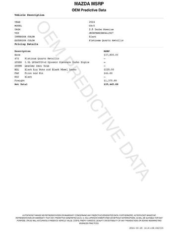 2024 mazda cx-5 2.5 turbo premium package