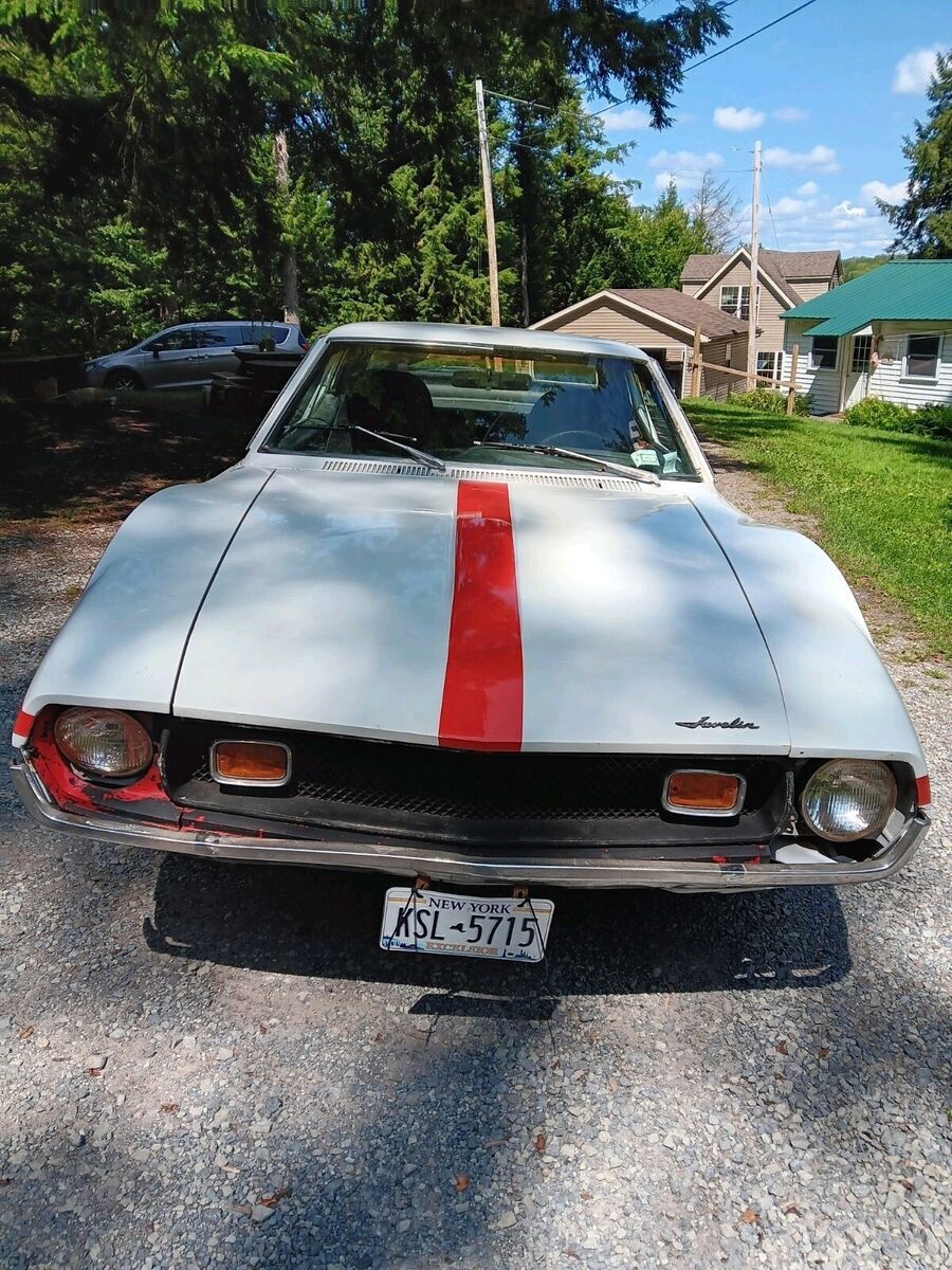 1973 amc javelin coupe white rwd automatic