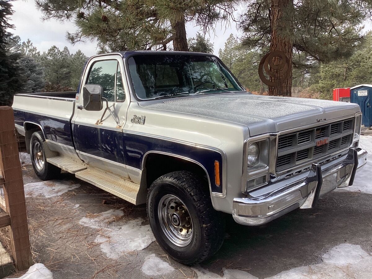 1979 gmc sierra pickup blue sierra classic
