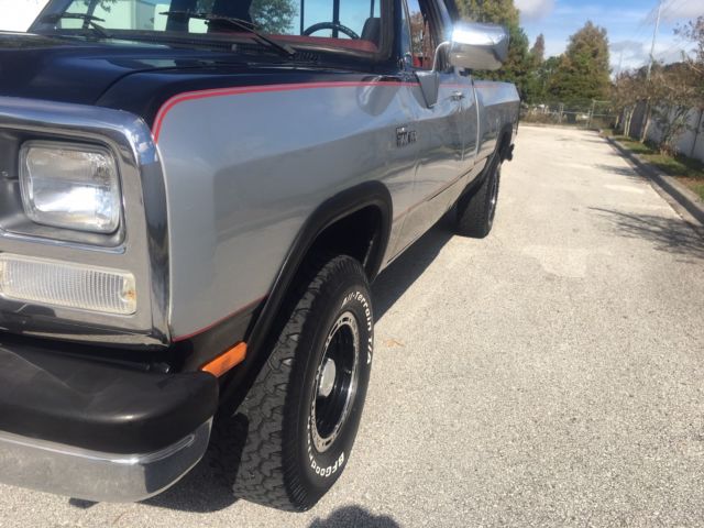 1991 dodge ram w150 club cab 4x4 long bed first gen fl truck rust free 64k miles