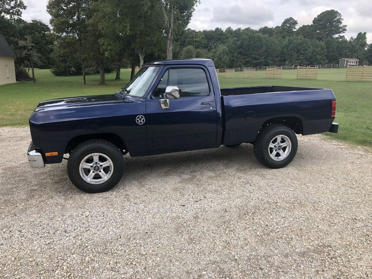 1990 dodge d150 pickup blue rwd automatic d150