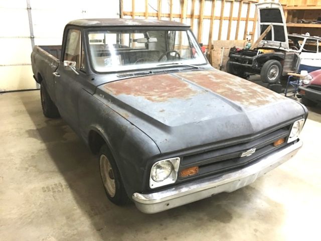 ***no reserve!!!*** 1967 chevrolet c-10 swb 305 auto ps light green