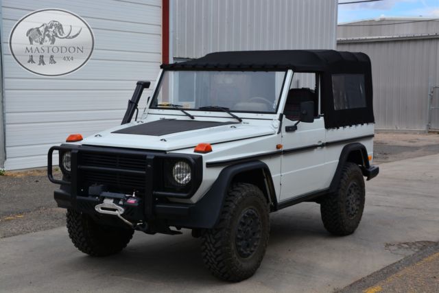 1986 white g-wagon 4x4 cabrio turbo diesel 4 speed manual