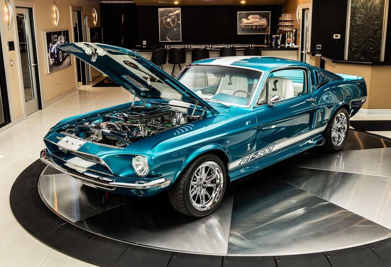 1968 ford mustang fastback restomod teal 390 v8 1324 miles