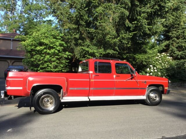 1987 chevrolet silverado r30 3+3 crew cab 1-ton dually 4-door 454 7.4l automatic