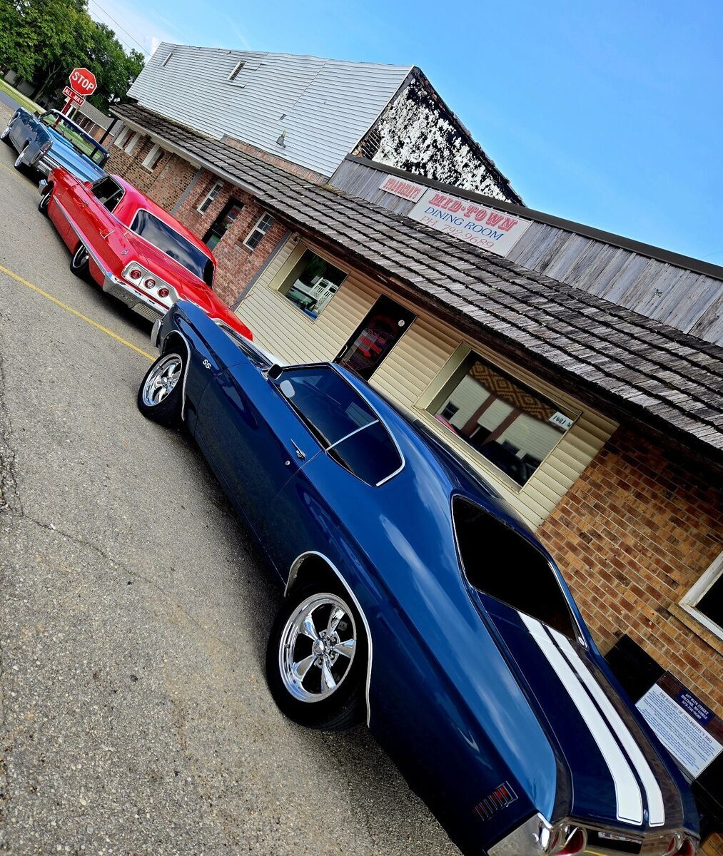 1972 chevrolet chevelle ss coupe blue ss