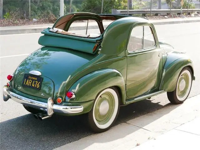 1954 fiat topolino convertible 94071 miles green 4 cyl manual