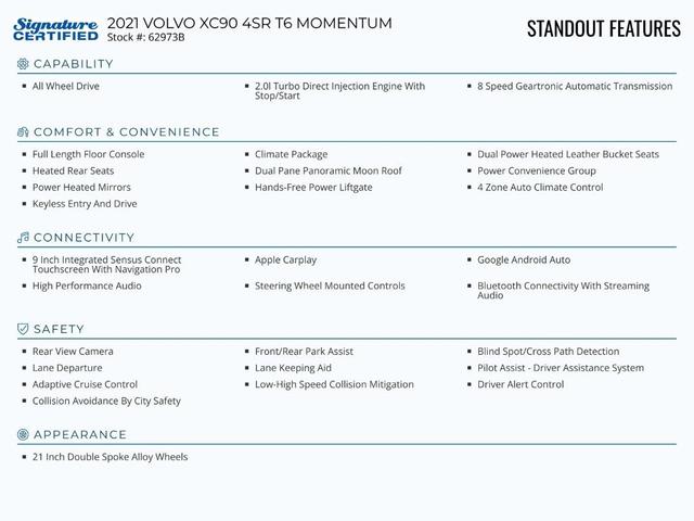 2021 volvo xc90 t6 momentum 7 passenger