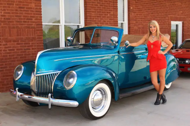 1939 ford deluxe convertible ac pdb 5.3 vortec currie 9" tci rolling chassis
