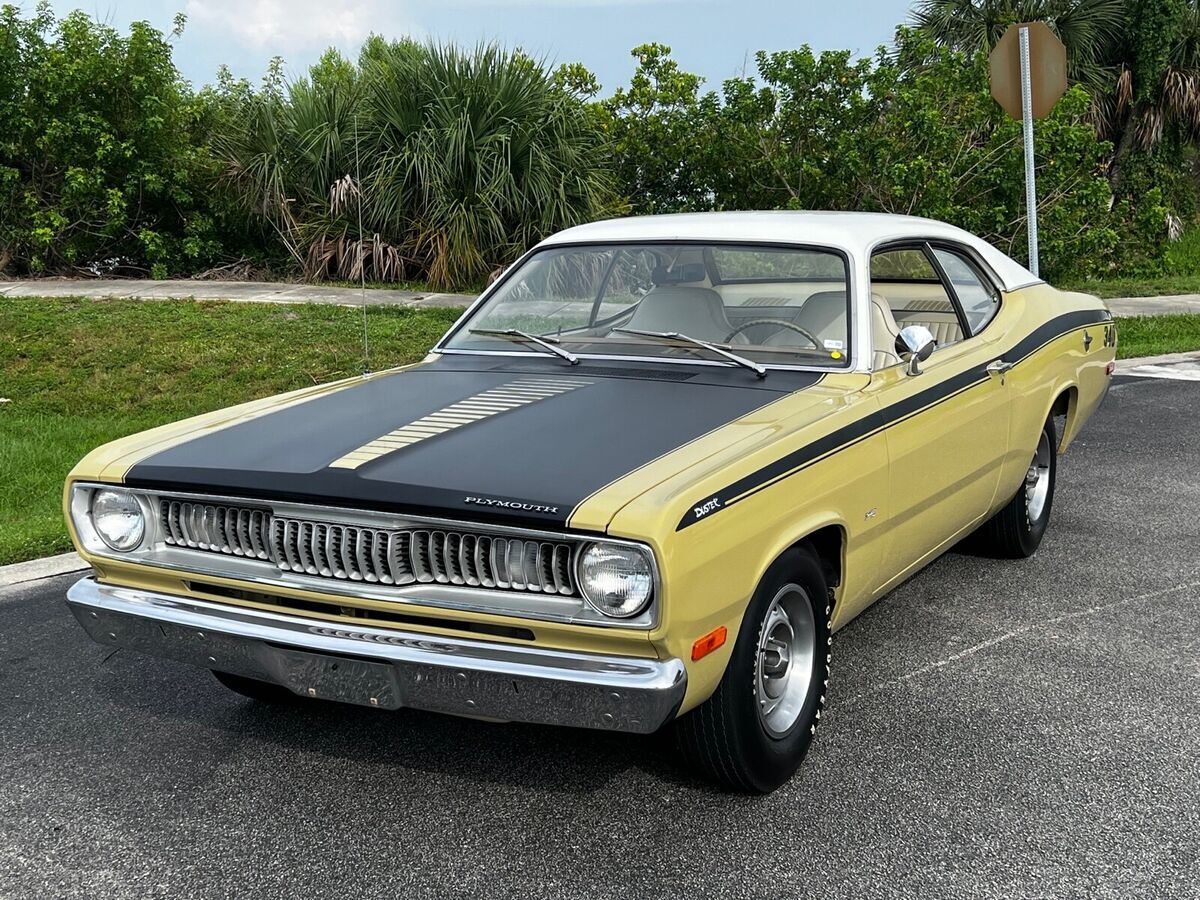 1972 plymouth duster coupe brown rwd manual h code 340