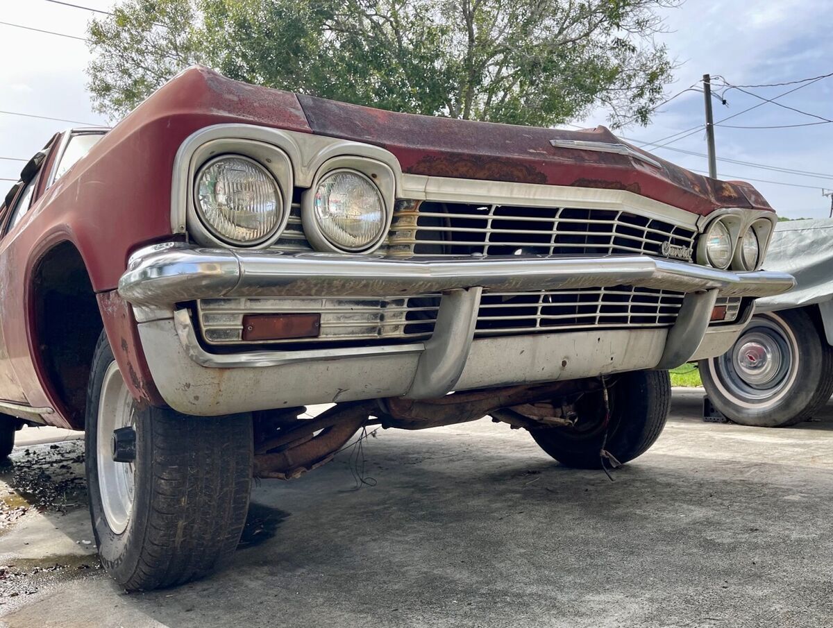 1965 chevrolet biscayne wagon red rwd manual