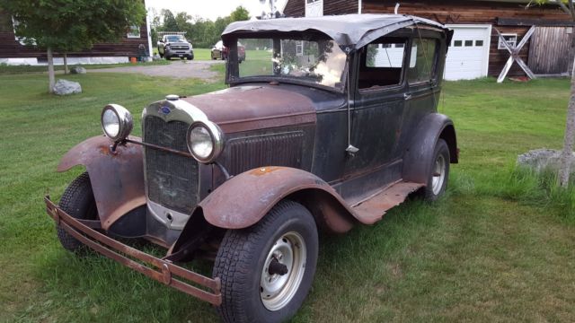 1930 ford model a 2 door sedan barn find rat-rod