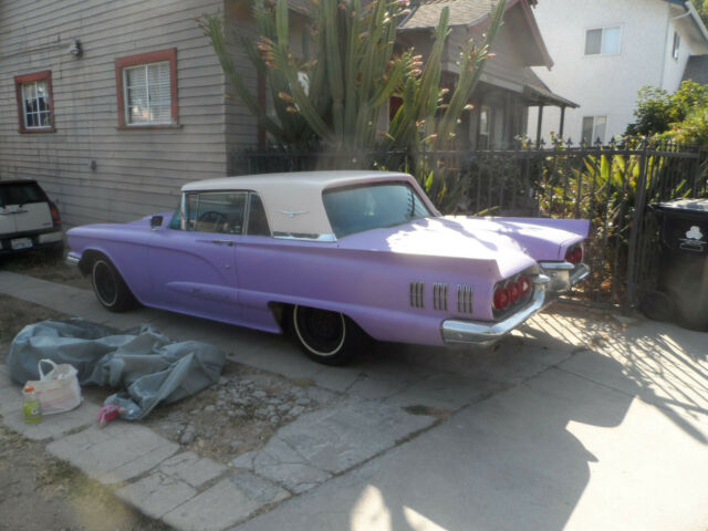 1960 ford thunderbird, 2 door hardtop, white and purple, good condition