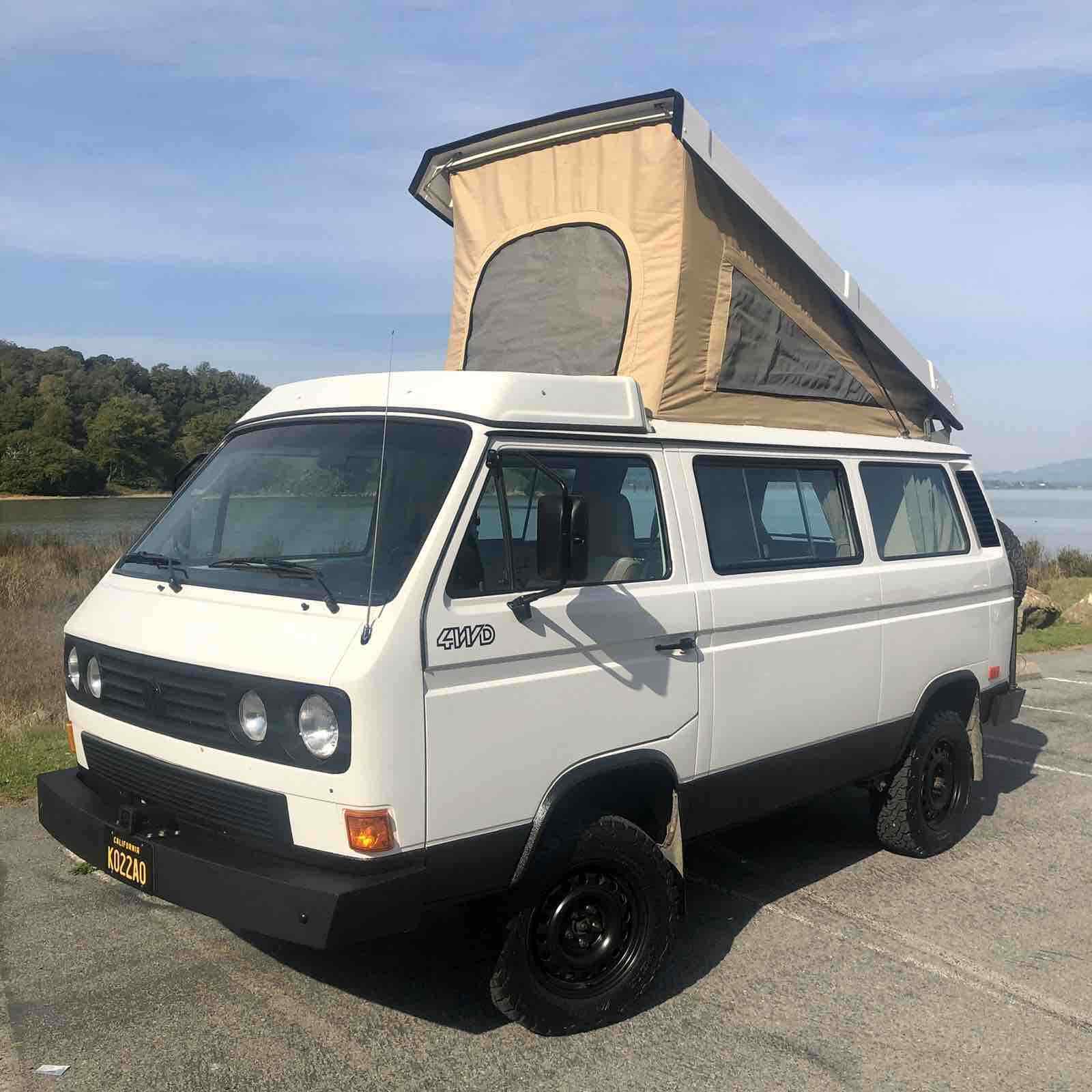 1986 volkswagen vanagon camper van white westfalia syncro