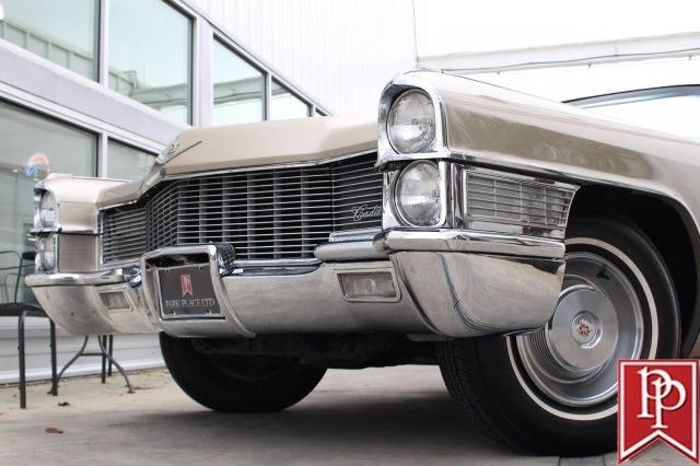 1965 cadillac deville convertible, sierra gold on sandalwood, 6 passenger sun