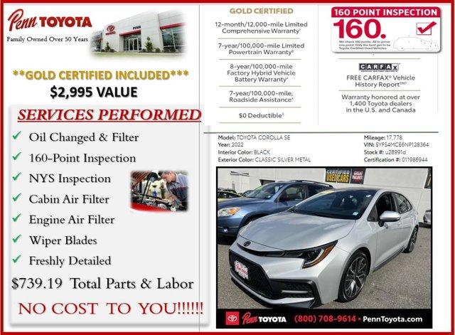 2022 toyota corolla se