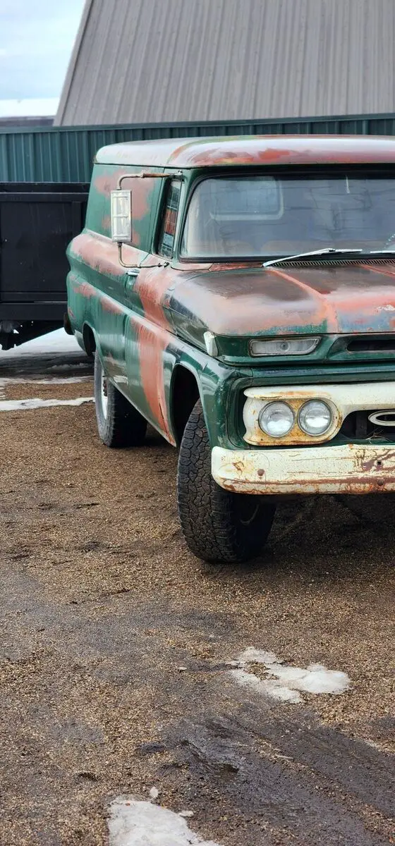 1962 gmc panel green rwd manual